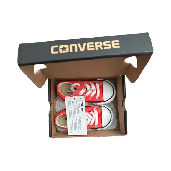 Converse Infant fiery coral - size 5 BNIB - Picture 2 of 5